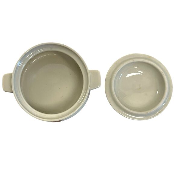 Vintage 1980 Countryside Stoneware Collection Small Casserole Dish Flower - Picture 7 of 8